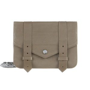 Taupe leather Proenza Schouler PS1 clutch